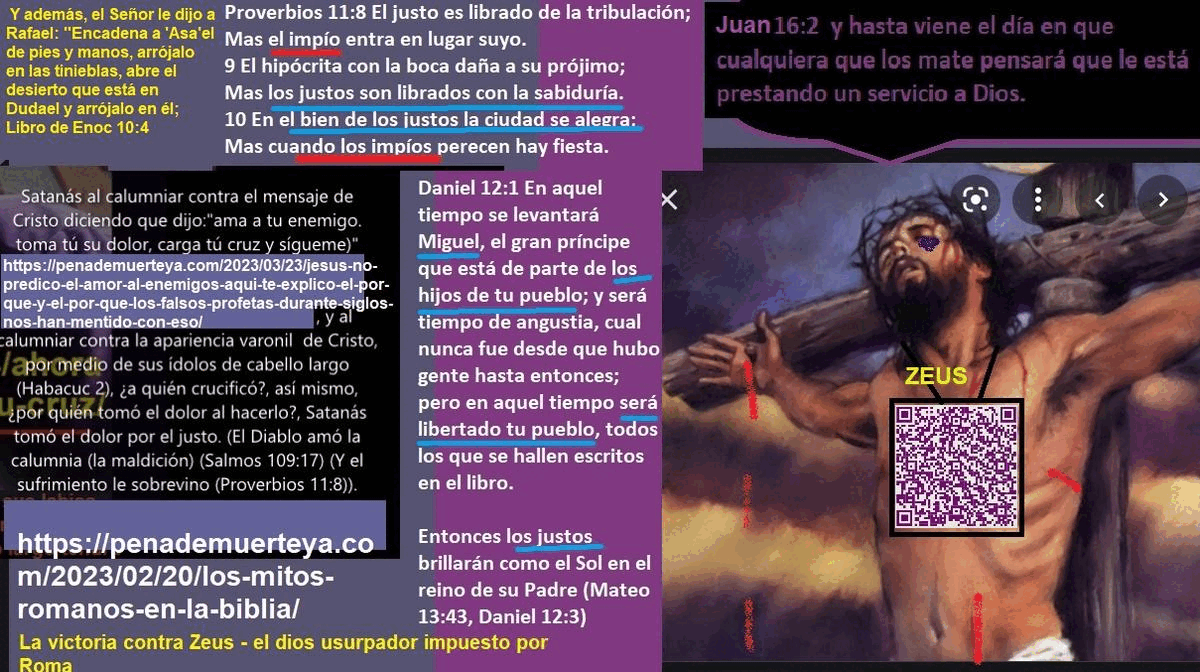 La victoria de las fuerzas de Dios contra Zeus - el dios usurpador impuesto por Roma