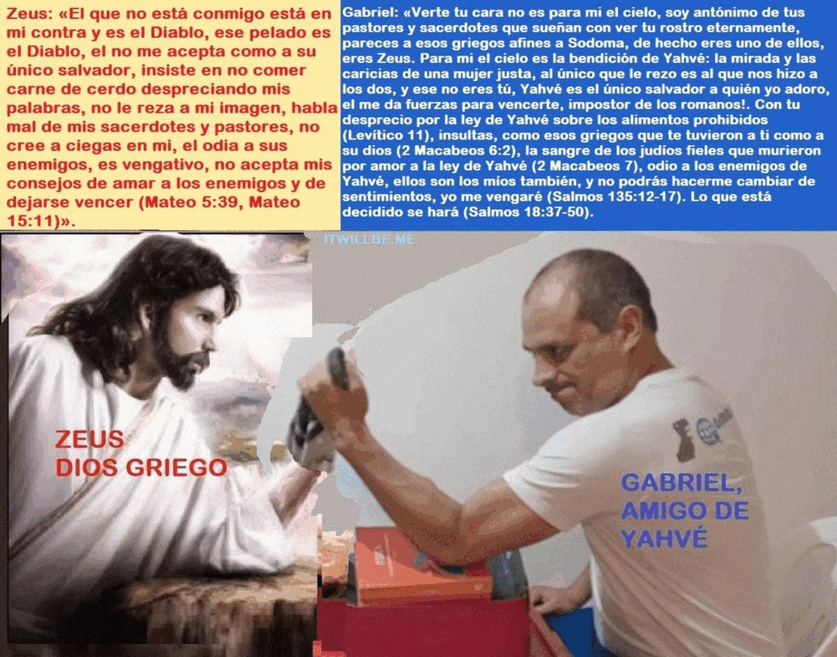Gabriel sale venciendo y para vencer - Gabriel vs Zeus dios greco romano - Venciendo a Satanás por las leyes de la física - Salmos 118 14