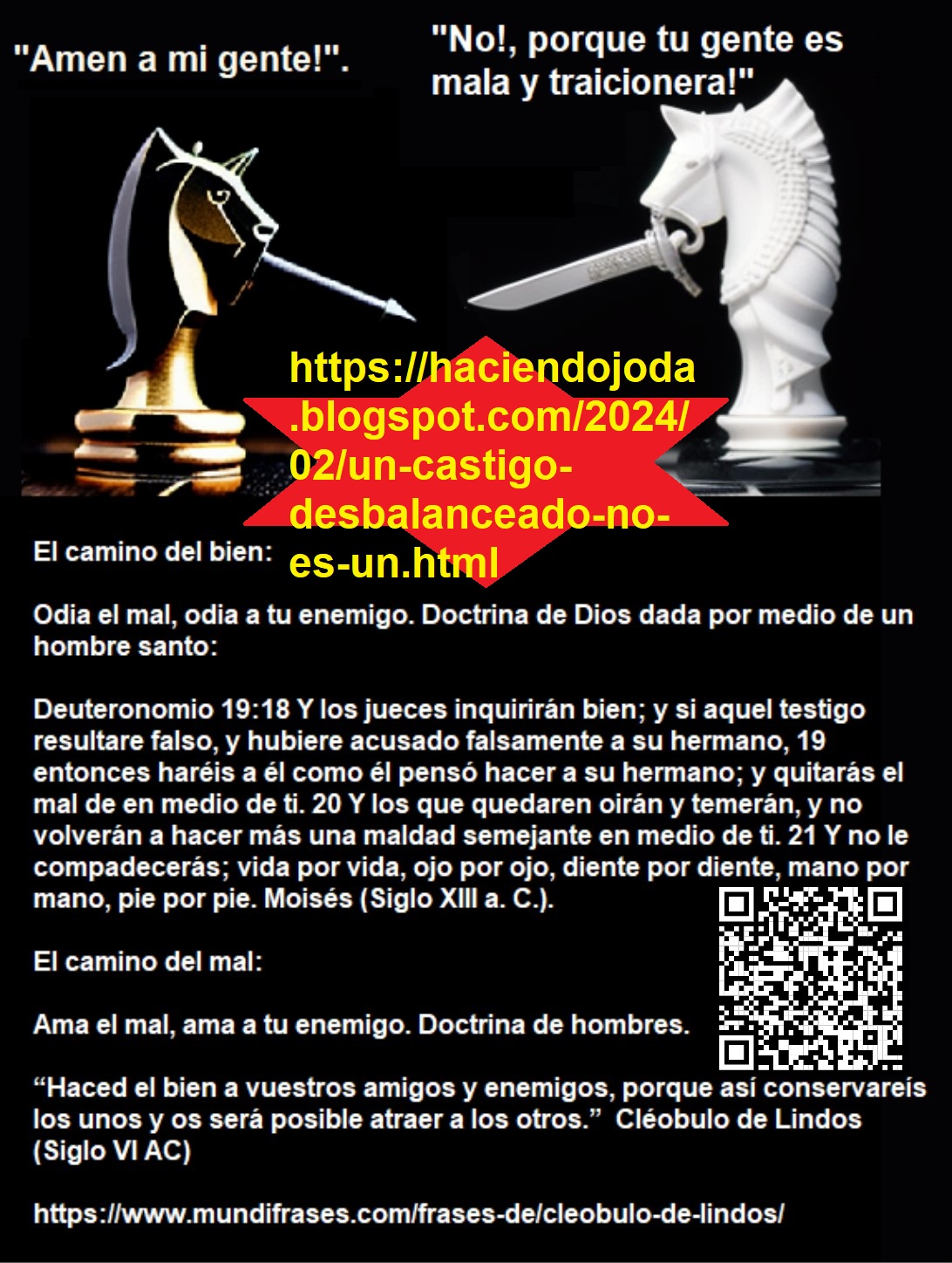 odia el mal y ama el bien la gente del mal es parte del mal la gente de bien es parte del bien