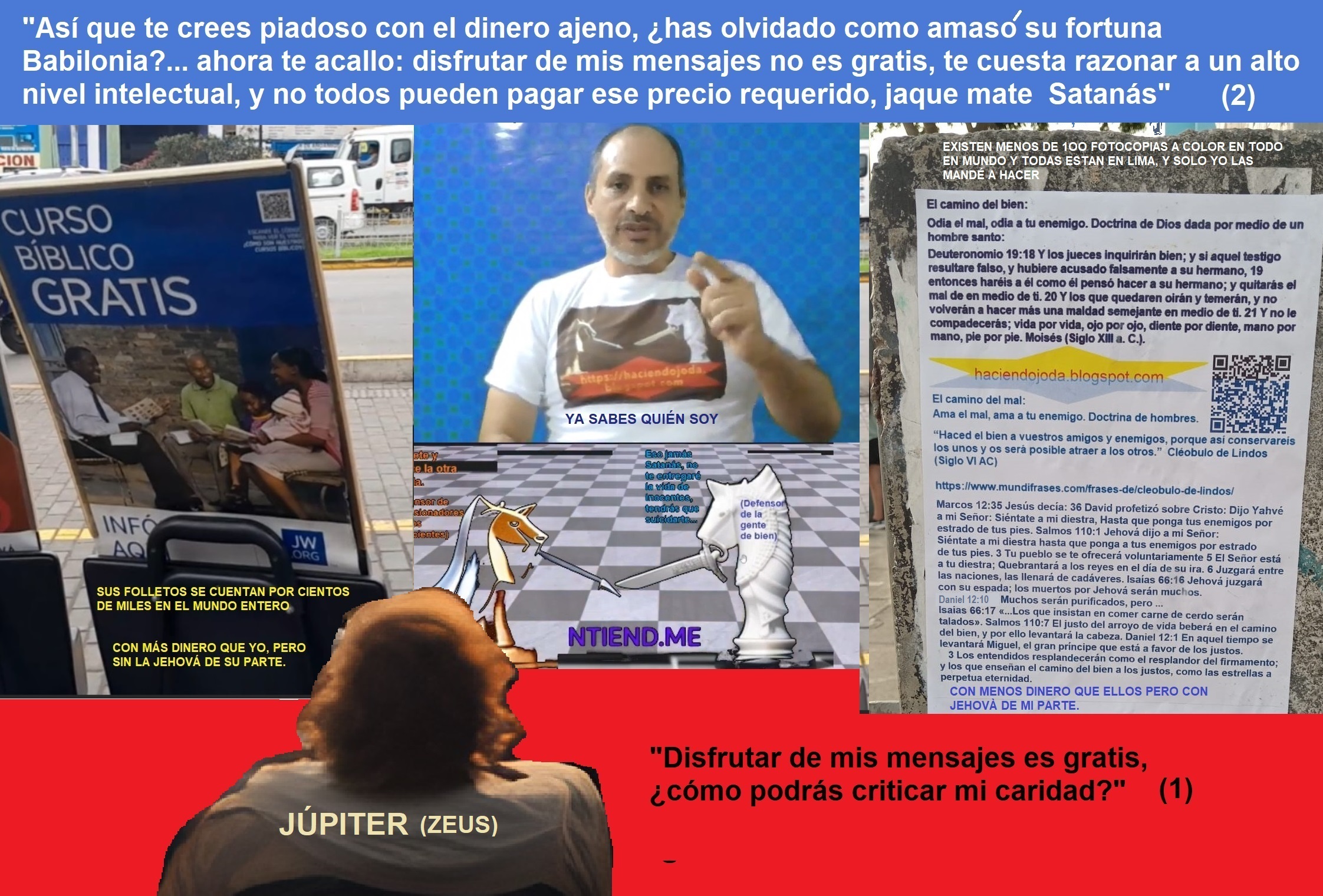 Porque la charlataneria la traes tu pero la justicia la traigo yo